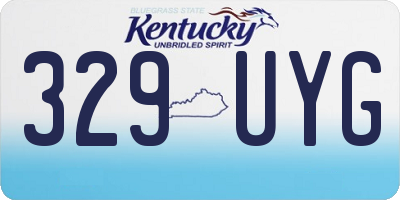 KY license plate 329UYG