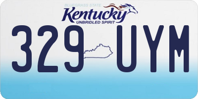 KY license plate 329UYM