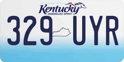 KY license plate 329UYR