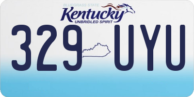 KY license plate 329UYU