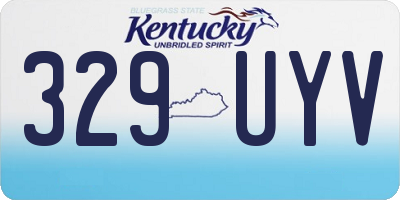 KY license plate 329UYV