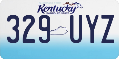 KY license plate 329UYZ