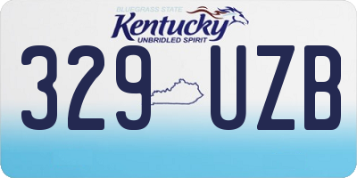 KY license plate 329UZB