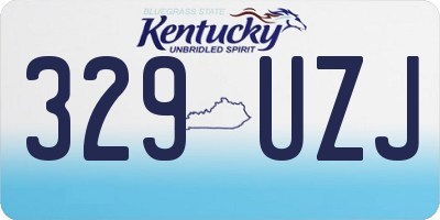 KY license plate 329UZJ