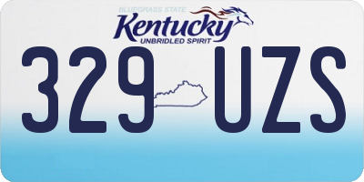 KY license plate 329UZS