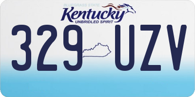 KY license plate 329UZV
