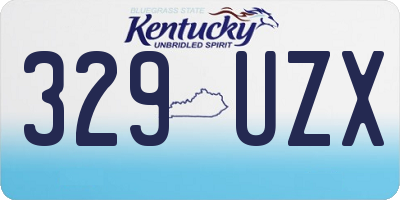 KY license plate 329UZX