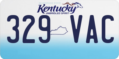 KY license plate 329VAC
