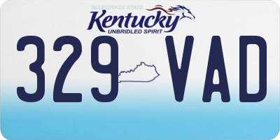 KY license plate 329VAD