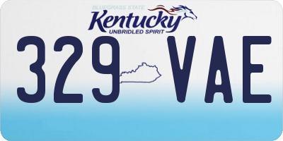 KY license plate 329VAE