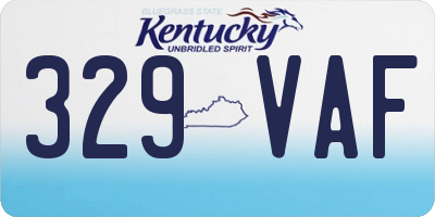 KY license plate 329VAF