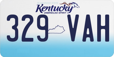 KY license plate 329VAH