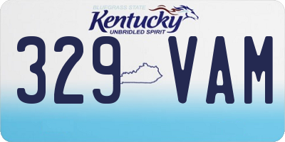 KY license plate 329VAM