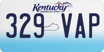 KY license plate 329VAP