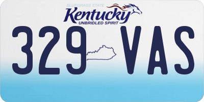 KY license plate 329VAS