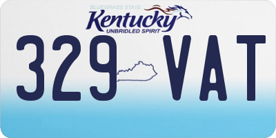 KY license plate 329VAT