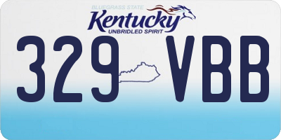 KY license plate 329VBB