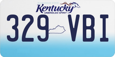 KY license plate 329VBI