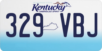 KY license plate 329VBJ