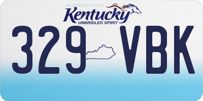 KY license plate 329VBK