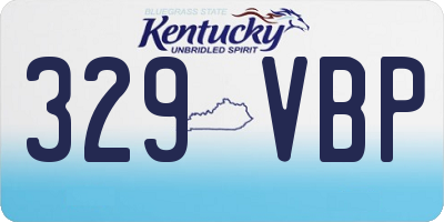 KY license plate 329VBP