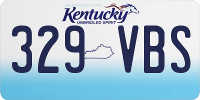 KY license plate 329VBS
