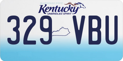 KY license plate 329VBU