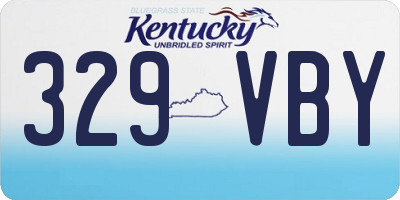 KY license plate 329VBY