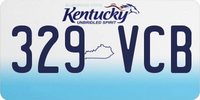 KY license plate 329VCB