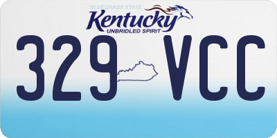KY license plate 329VCC