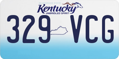 KY license plate 329VCG