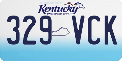 KY license plate 329VCK