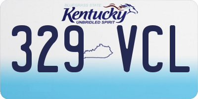 KY license plate 329VCL