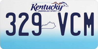KY license plate 329VCM