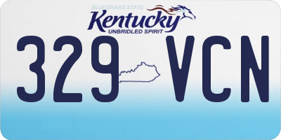KY license plate 329VCN