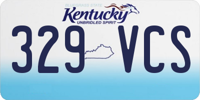 KY license plate 329VCS