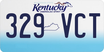 KY license plate 329VCT
