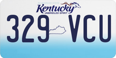 KY license plate 329VCU