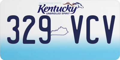 KY license plate 329VCV