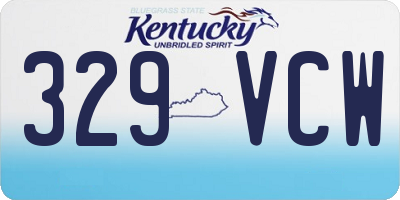 KY license plate 329VCW