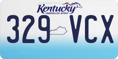 KY license plate 329VCX
