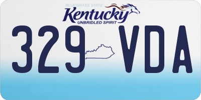 KY license plate 329VDA