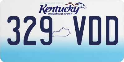 KY license plate 329VDD