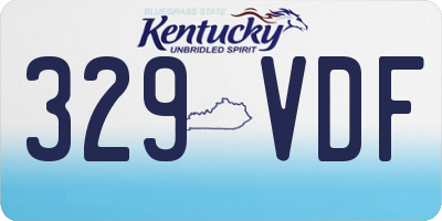 KY license plate 329VDF