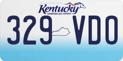 KY license plate 329VDO