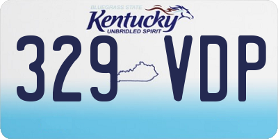 KY license plate 329VDP