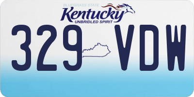 KY license plate 329VDW