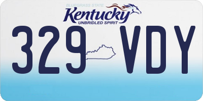 KY license plate 329VDY