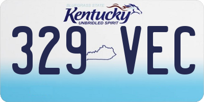 KY license plate 329VEC
