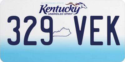 KY license plate 329VEK